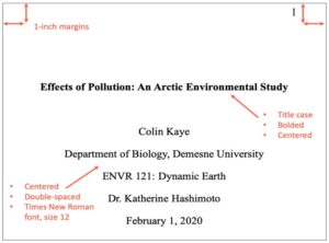 APA professional title page