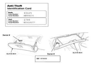 Honda radio serial number