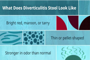 what does poop look like with diverticulitis​