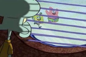 squidward looking out window​